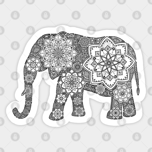 Henna elephant Sticker by destinybetts